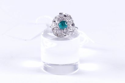 Bague de Dame.
Sertie d’une émeraude (env....