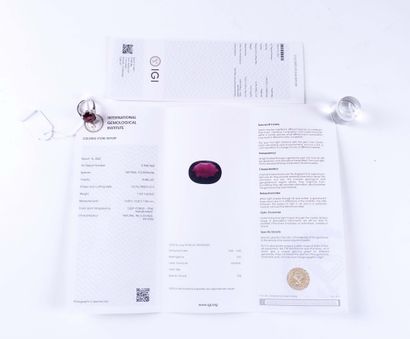Bague.
Sertie d’une rubellite taille ovale...