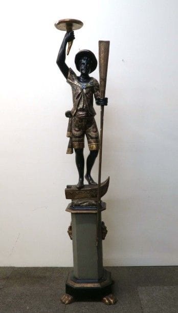Porte-Torchère.
Figurant un négrillon vénitien...