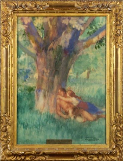 Herman Richir (1866-1942)
Premier Nuage.
Aquarelle...