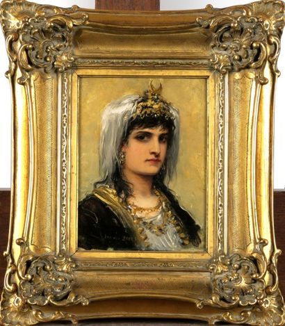 Jan VAN BEERS (1852-1927)
Portrait de Femme.
Huile...