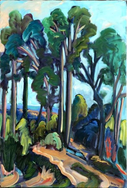 Jeffrey HESSING (1952)
Les grands Arbres.
Huile...