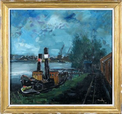 Émile MAHY (1903-1979)
Bateau à vapeur (daté...