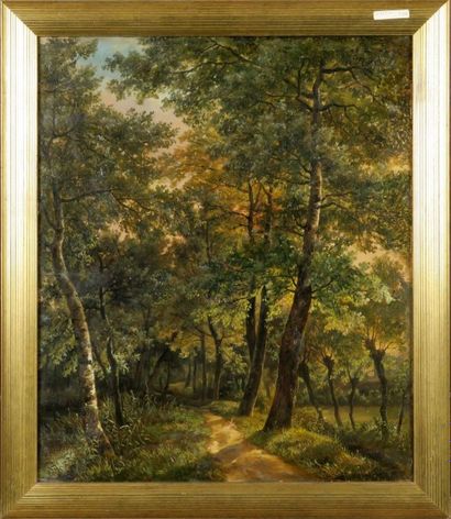 ANONYME
Chemin en Forêt.
Huile sur panneau
HAUT....