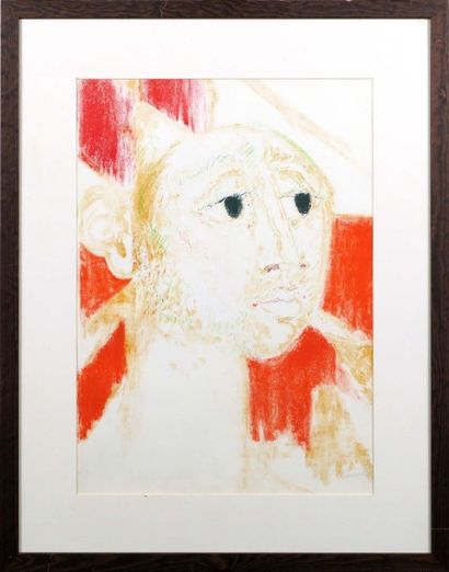 ROGER SOMVILLE (1923-2014)
Portrait.
Lithographie,...