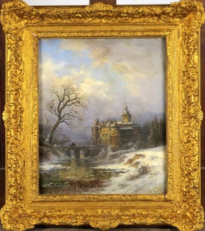 B. Violet
Château sous la Neige.
Huile sur...