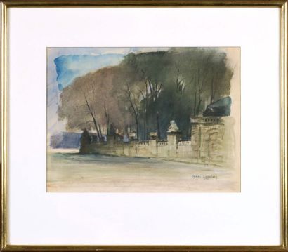Henri LOGELAIN (1889-1968)
La Vue du Parc.
Aquarelle...
