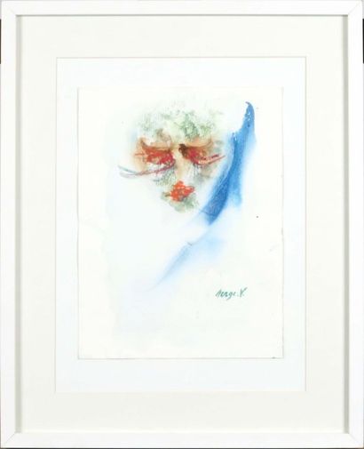 Serge Vandercam (1924-2005)
Visage.
Aquarelle...