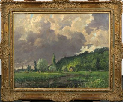 Oswald Poreau (1877-1955)
Temps d'orage au...