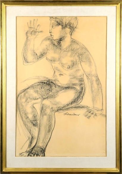 Auguste MAMBOUR (1896-1968)
Nu Féminin.
Fusain...
