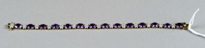Bracelet
Agrémenté de quatorze améthystes...
