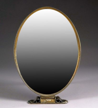 Miroir à Poser, Art Déco, de Forme ovale....