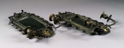 Paire de petits Miroirs d'Applique, de style...