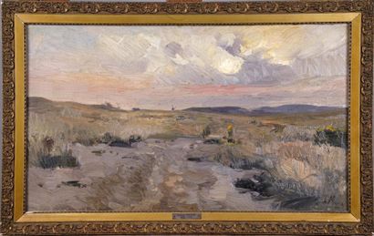 ISIDORE MEYERS (1836-1917)
Paysage de Campine.
Huile...