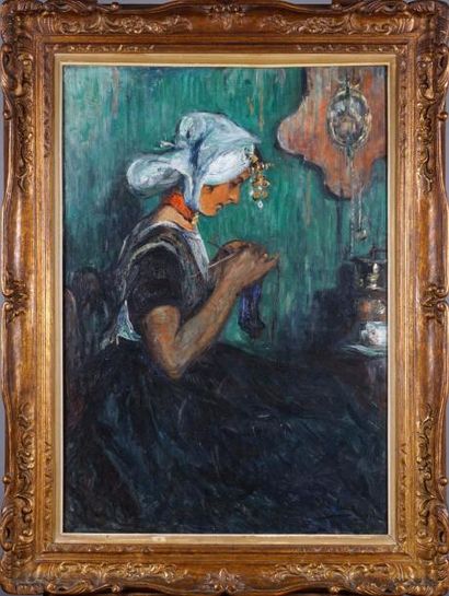 Armand JAMAR (1870-1946)
La jeune Couseuse...