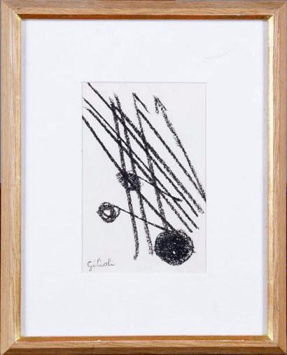 Emile Gilioli (1911-1977)
Composition. Fusain...