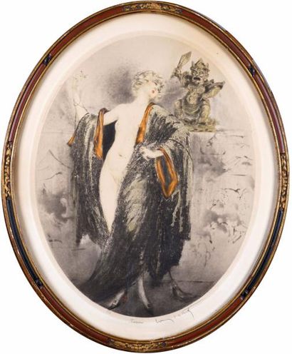 Louis ICART (1888-1950)
Le Kimono. Eau-forte...