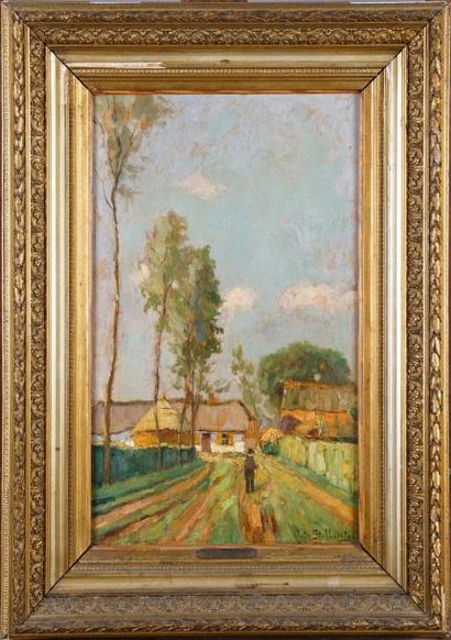 Pieter STOBBAERTS (1865-1948)
Ferme à Uccle.
Huile...