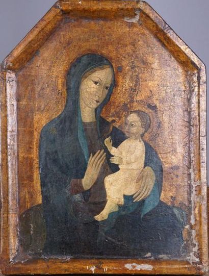 École italienne
Vierge à l'Enfant.
Huile...