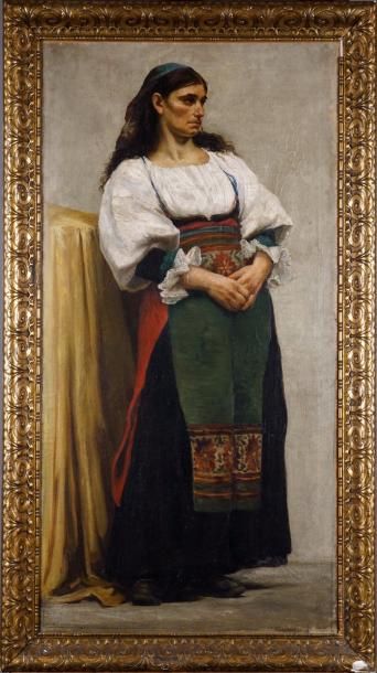 J. Vermeulen
Portrait d'Italienne.
Huile...