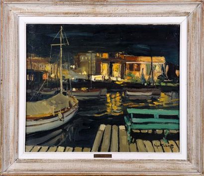 Serge KISLAKOFF (1897-1980)
Le Port de Cannes.
Huile...
