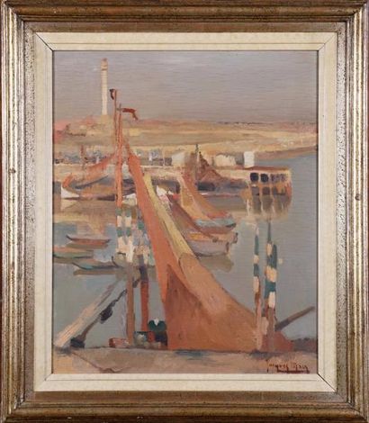 Jacques Maes (1905-1968)
Les Voiliers.
Huile...