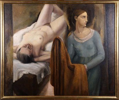 Léon NAVEZ (1900-1967)
L'Intimité (daté 31).
Huile...