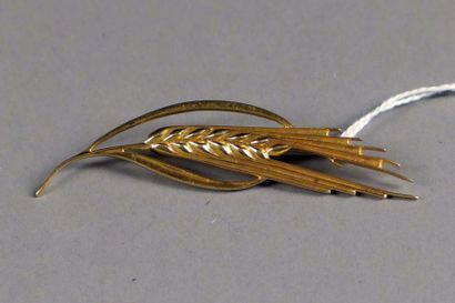Broche “Epi de blé”. Or jaune 18 carats....