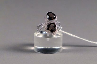 Bague de Dame contemporaine “toi et moi”....