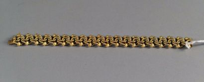 Bracelet souple. Stylisant des noeuds entrelacés....