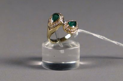 Bague de Dame “toi et moi”. Anneau croisé...