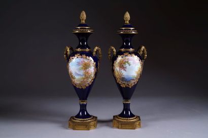 Paire de Vases ornementaux, de Style Louis...