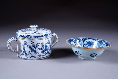 Delft - XVIIIe siècle
Beurrier couvert à...