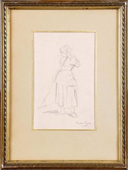 Rosa BONHEUR (1822-1899)
La Fermière.
Dessin...