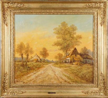 Paul SCHOUTEN (1860-1922)
Paysage de Campagne.
Huile...