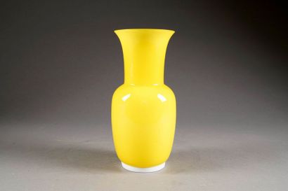 VENINI
Vase jaune, doublé blanc, reposant...