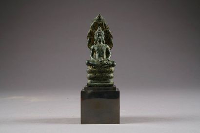 Bouddha Muchalinda Lopburi, assis. Méditant...