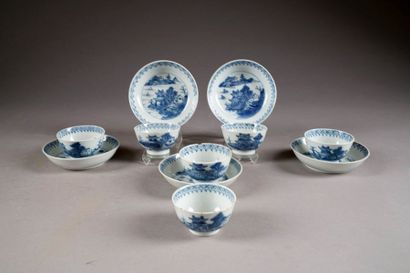 Six Pochons et leurs Soucoupes (diamètre:...