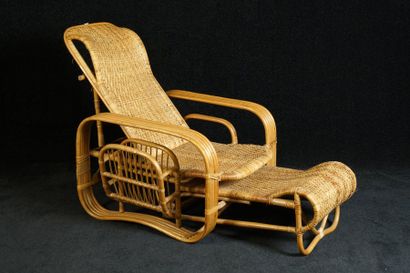 Rocking Chair. Dossier et assise tendus de...