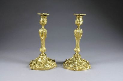 Paire de Flambeaux d'époque Napoléon III....