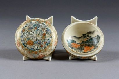 SATSUMA
Boîte ronde. Grès à émaux polychromes...