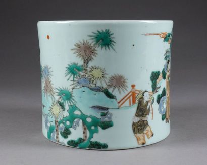 Pot Bitong. Décoré, en plein, d'une assemblée...
