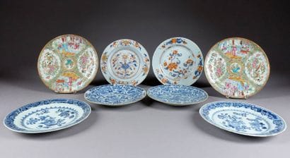 Lot de six Assiettes. Porcelaine de Chine...