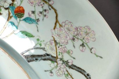 D'époque Qing
Plat rond Famille Rose décoré,...