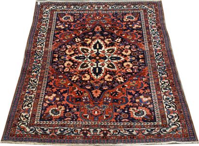 Carpette Bakhtiar. Médaillon étoilé blanc....