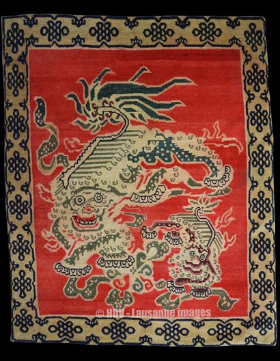 Tapis - Tibet (1910-1920)
Tapis épais en...