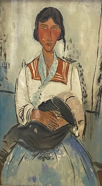 MODIGLIANI D'après

Maternité

Chromolithogrpahie...