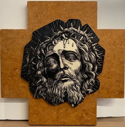 Portrait du christ

Impression en noir, contrecollée...