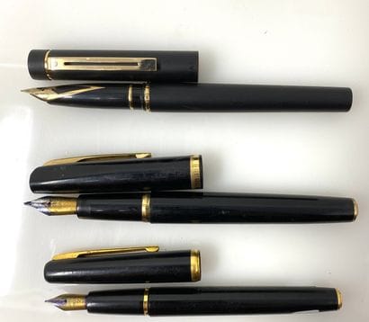 Ensemble de trois stylos plume dont Watterman....