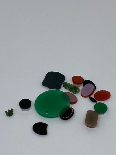 Ensemble de pierres décoratives agate, onyx,...